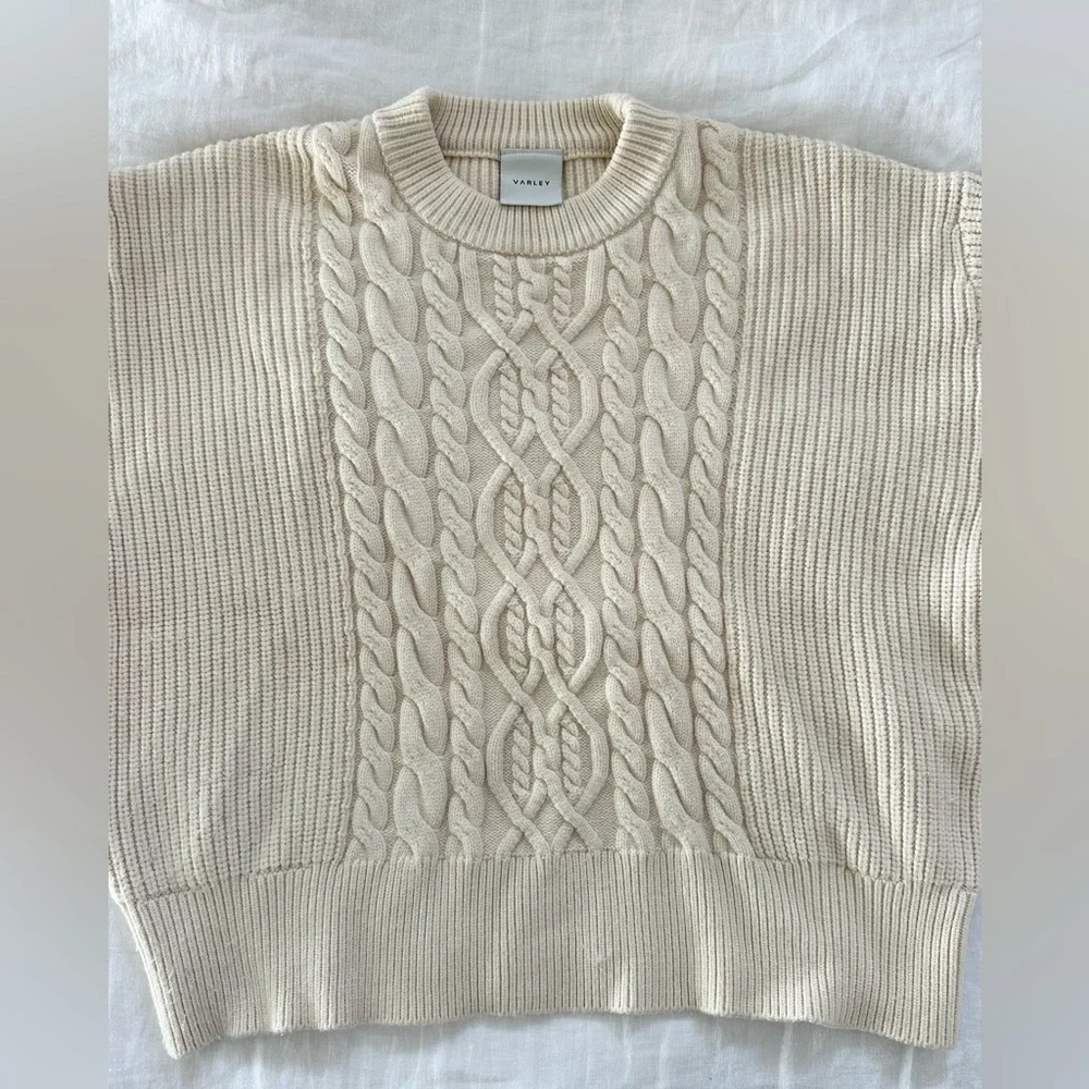 Varley Cream Cable Knit Sweater - Picture 2 of 8